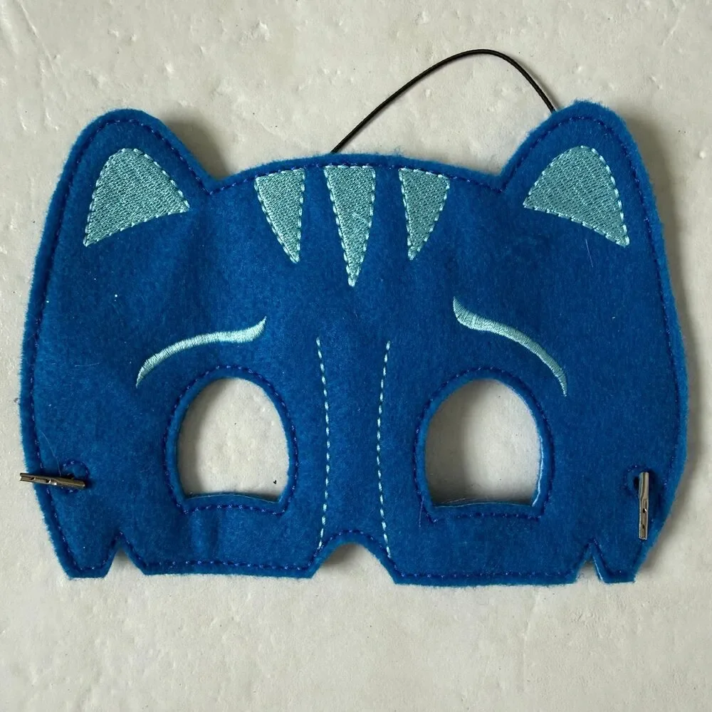 Disney Junior PJ Masks Owlette Catboy Gecko Felt Face Mask Costumes Bundle - Picture 2 of 6